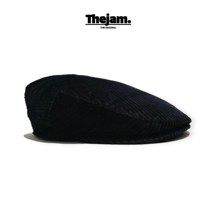 New Thejam. Topi Klasik Ivy Cap Corduroy Black Vintage