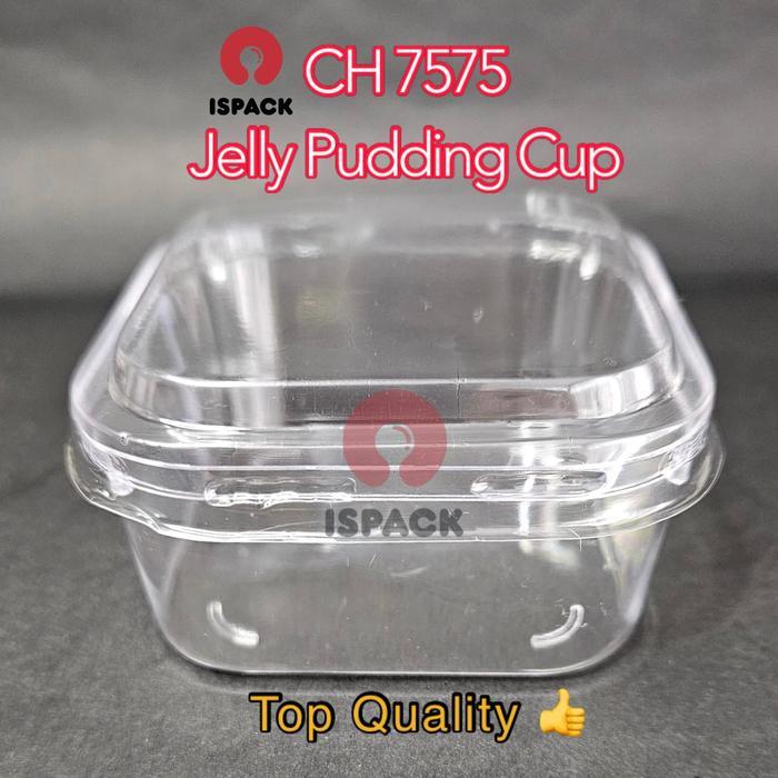 GELAS CUP JELLY PUDDING CUP PLASTIK CH7575+TUTUP