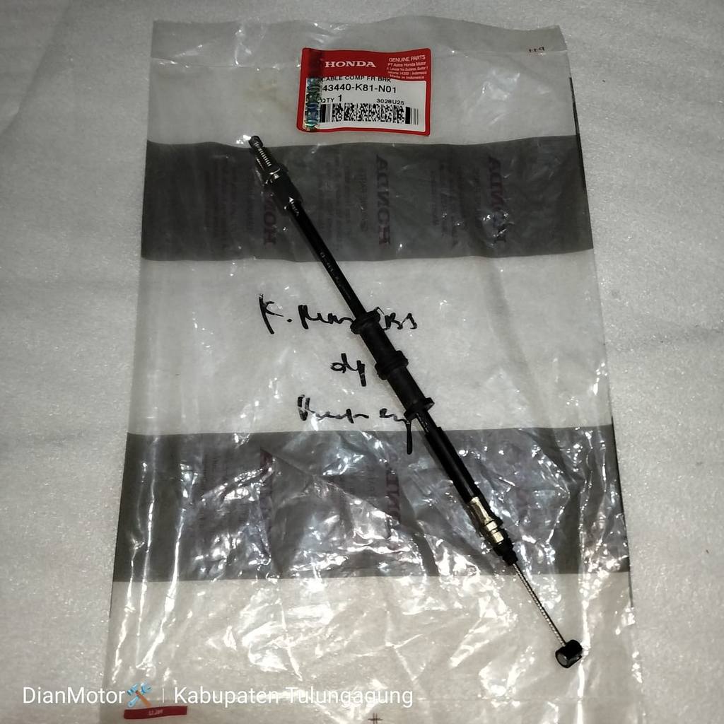 AHM 43440K81N01 KABEL REM CBS DEPAN BEAT ESP K81 K256 ORIGINAL