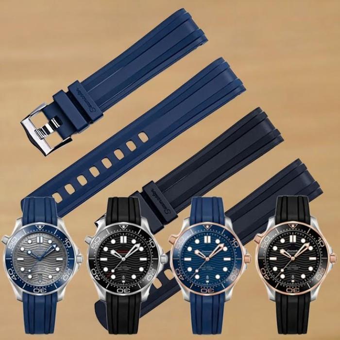 Strap Rubber Omega Seamaster Diver 300 CoAxial Master 8044.20