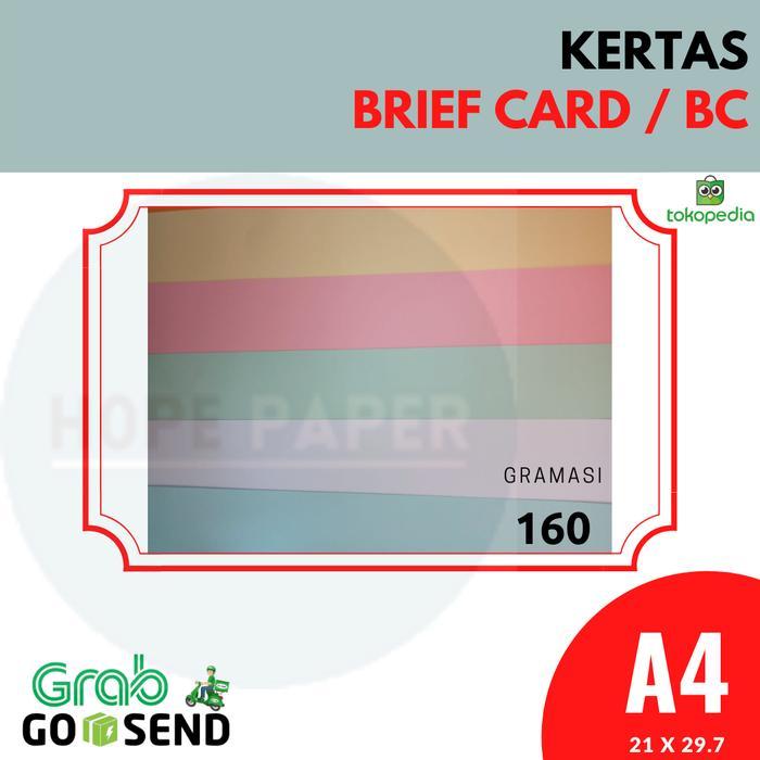 . Kertas Brief Card A4 160 gsm - per1 lembar / Kertas BC / Kertas Gambar
