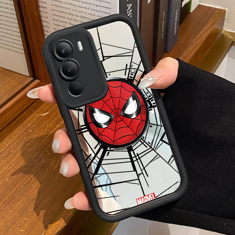 Casing Hp Untuk Realme C71 Case Topeng laba-laba merah kartun  Mirror Kasing silikon cocok pria dan 