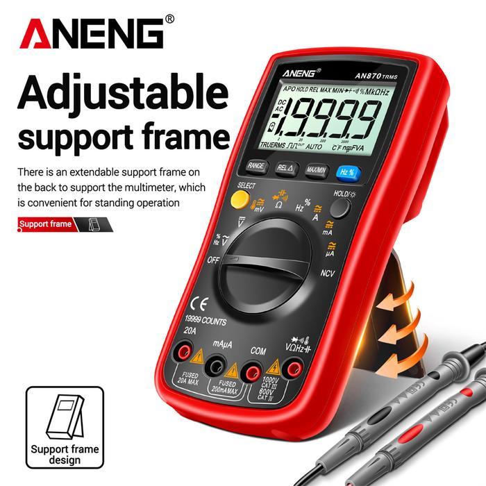 Grosir (Paket A) Aneng An870 Pro Smart Multimeter Digital Profesional 19999 Counts Ac Voltage Tester