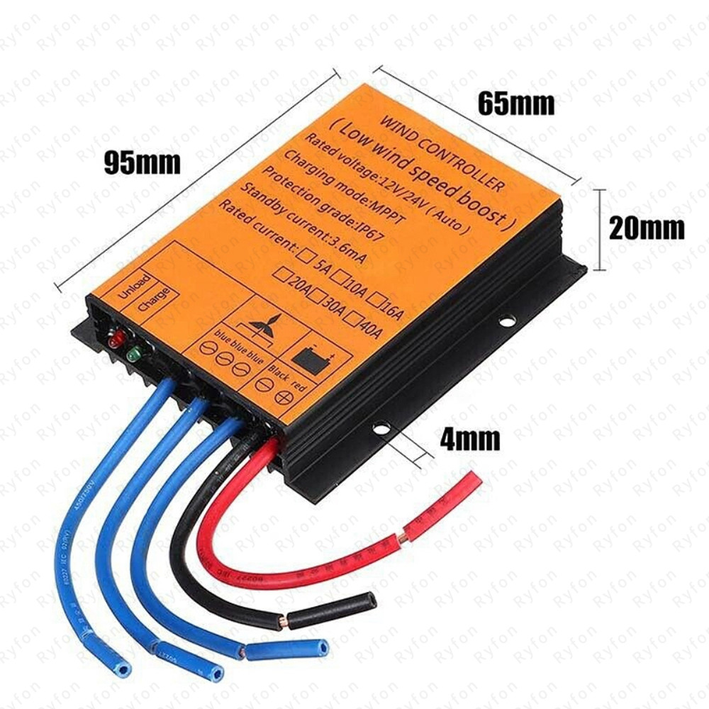 5A-40A MPPT Wind Controller For Home Appliance 48V Wind Turbine Generator System 12V/24V AUTO MPPT