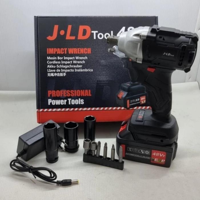 Best Seller Cordless Impact Wrench Jld 48S Bor Buka Baut Kunci 48 Volt Original