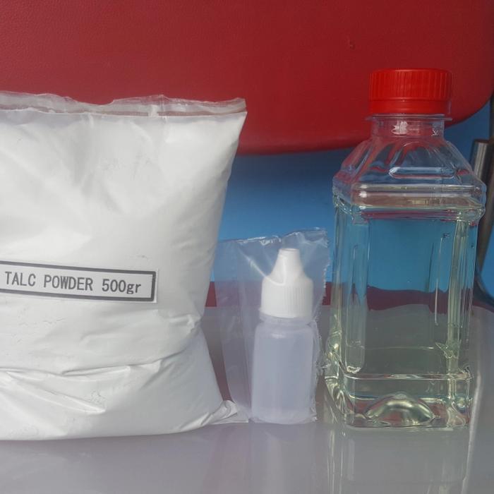 resin bening 250gr plus katalis dan talk 500gr BISA GOSEND