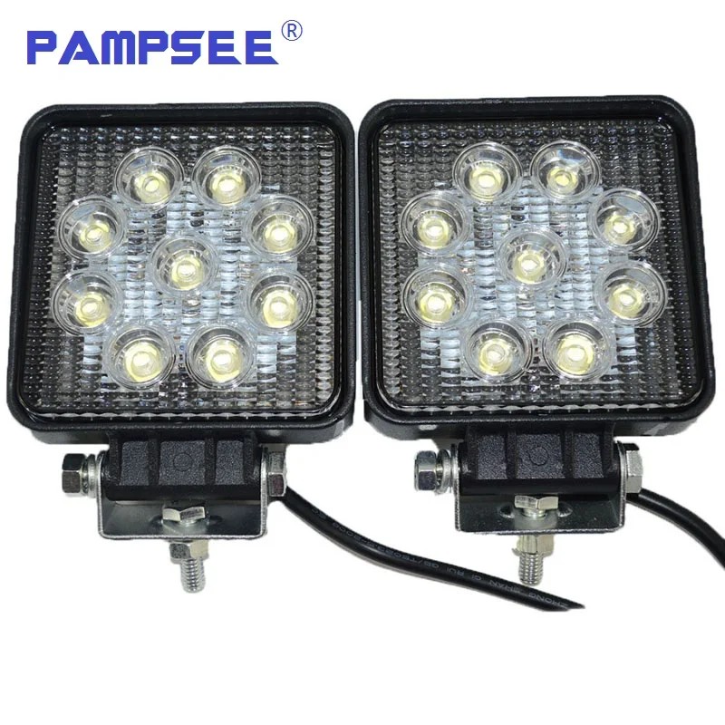 2Pcs 12V 24V 27W LED Car Work Light Bar Motorcycle Lamps Spot LED Light Bar LED Car Foglight for Off