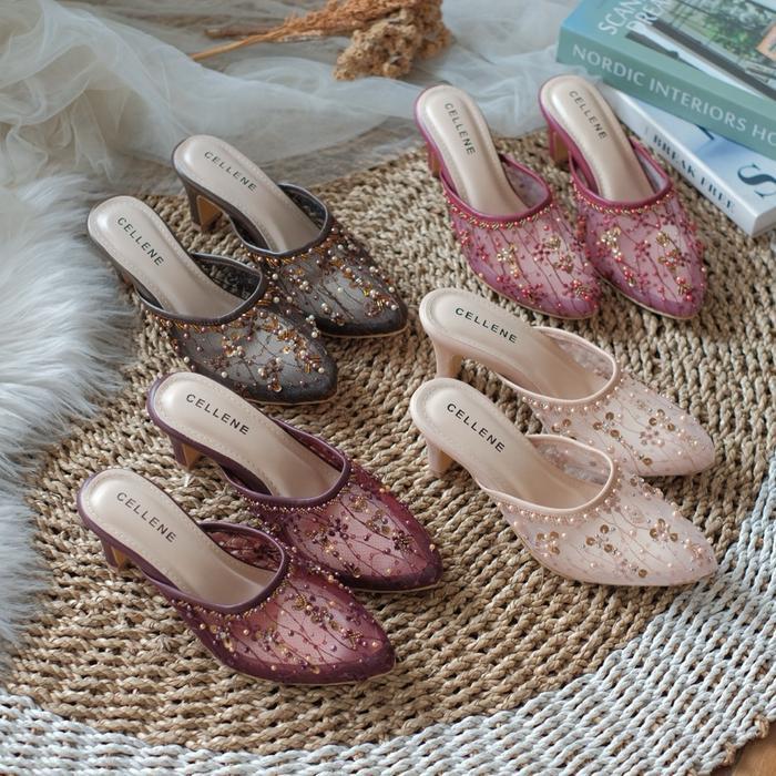 CELLENE / Ellean Beads Heels / sepatu pengantin wedding shoes bride heels pesta akad pernikahan