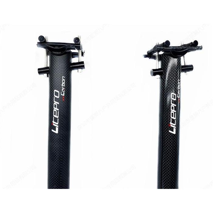 Seatpost Litepro Carbon Sepeda Lipat 33.9 Original