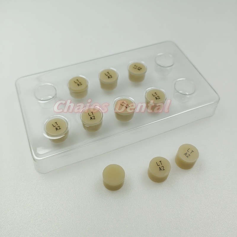 10Pcs/Box NDI Press Ingots Dental Glass Ceramic Press Lithium Disilicate Ingots Dental Lab CAD/CAM
