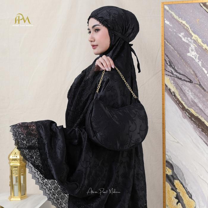 Top Apm Mukena Dewasa Mewah Umroh Haji Sutra Bordir Melati Serangkai Series Apm Mukena