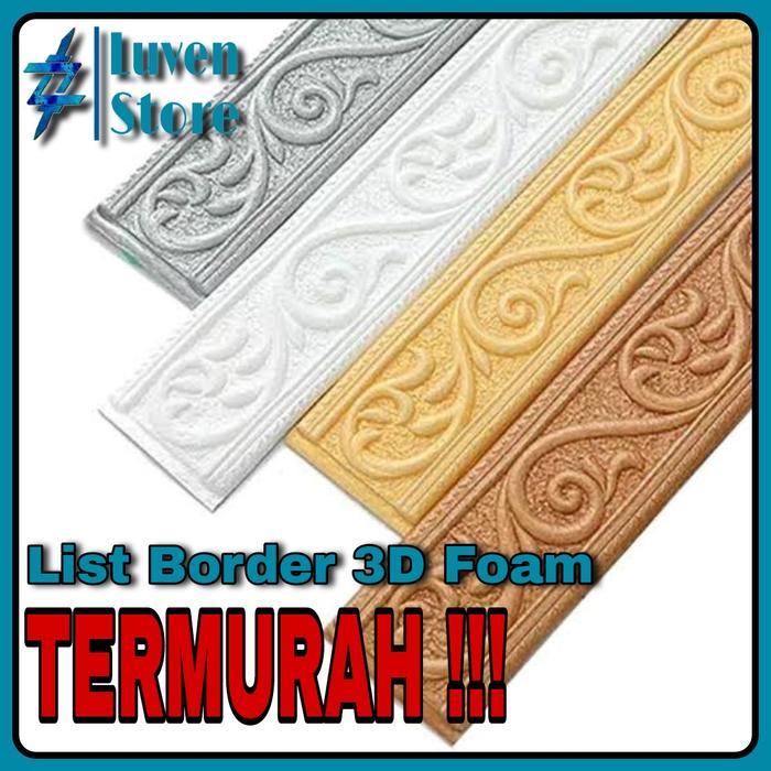 List Border Wallpaper 3D Foam Motif Corak