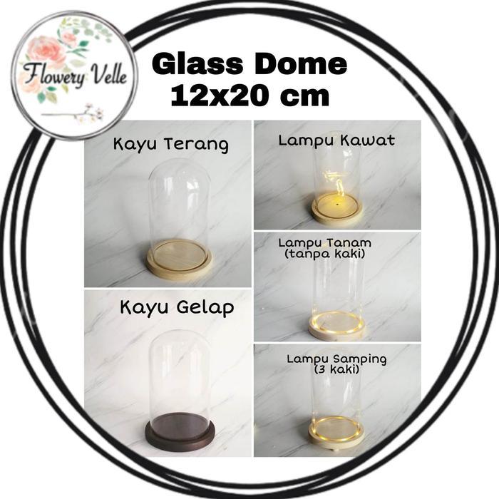 Kubah Kaca Glass Dome Besar Kosong Glassbox Container Display Box