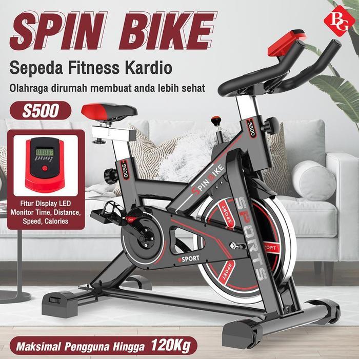 Bettergrow Sepeda Statis Spinning Bike Cardio With Display LED KUAT HINGGA 120KG Alat Olahraga Gym -