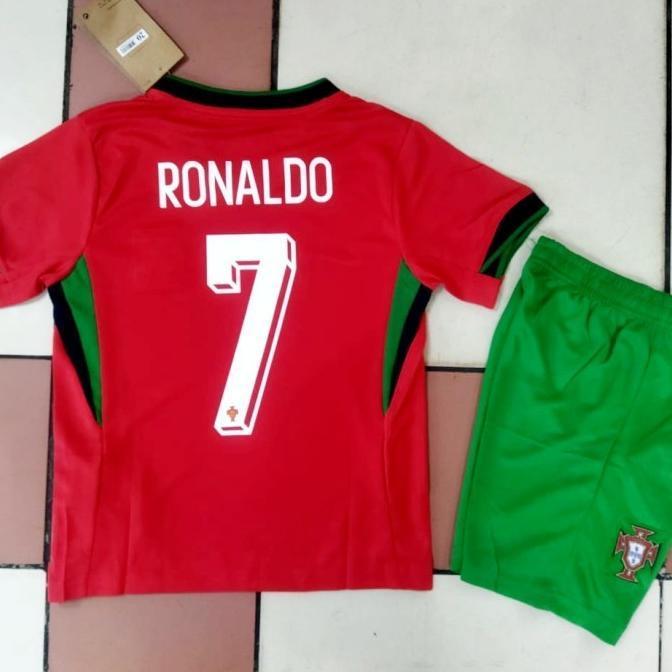 JERSEY BAJU BOLA PORTUGAL HOME KIDS ANAK 2024 + RONALDO