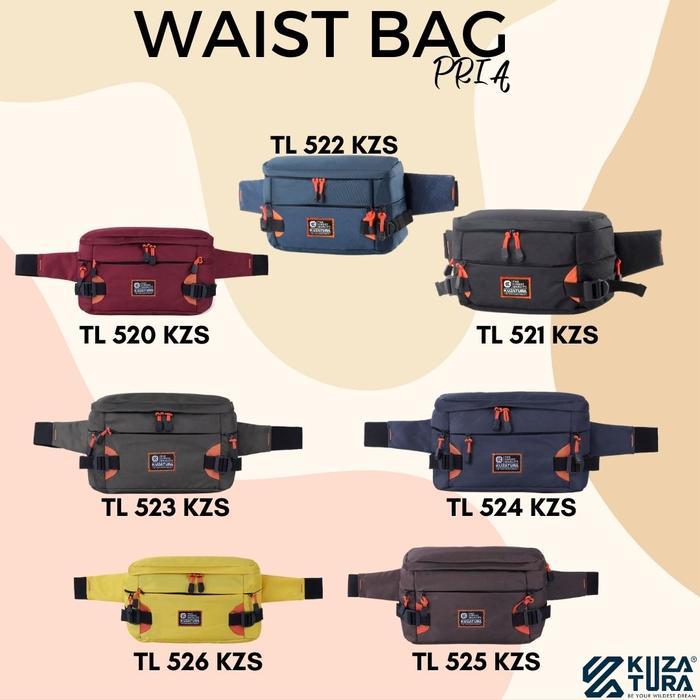 READY Tas Selempang Pria Distro Kecil Hitam Simpel Murah Waistbag Cowok G00D QU4LITY