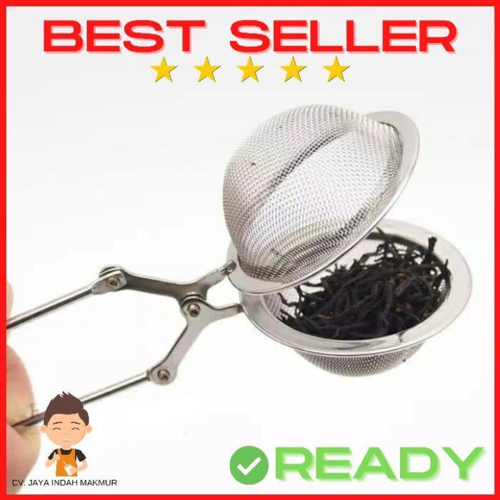 Tea Infuser Penyaring Teh Sendok Teh Saringan Teh Bulat Capit ORIGINAL