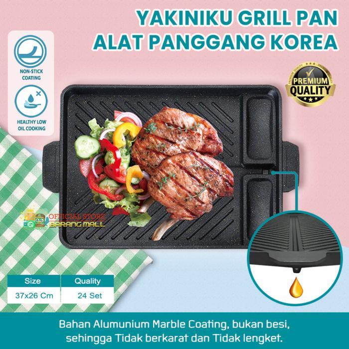 Alat Plate Panggangan Sate Ayam Steak Jagung Ikan Sosis Tanpa Arang