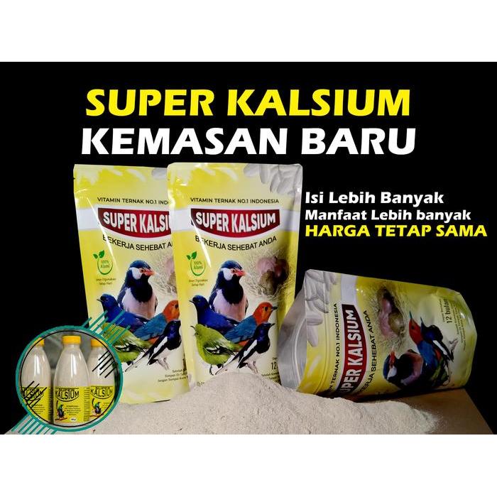 Phoenix Aviary - Super Kalsium 500Gr Vitamin Nutrisi Wajib Untuk Ternak Burung Murai