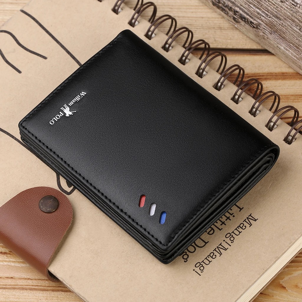 Men Wallets Leather Purse credit card Luxury Card package WILLIAMPOLO Genuine Leather Men's
