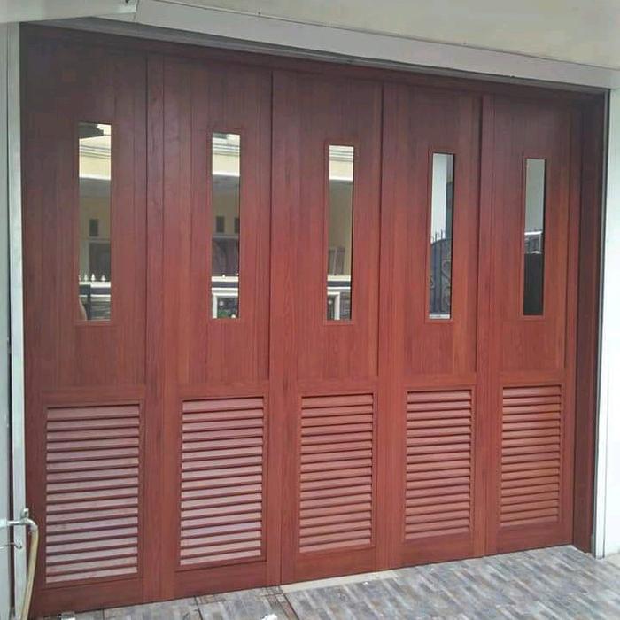 pintu garasi dorong tikung aluminium Kaca Putih - -, -