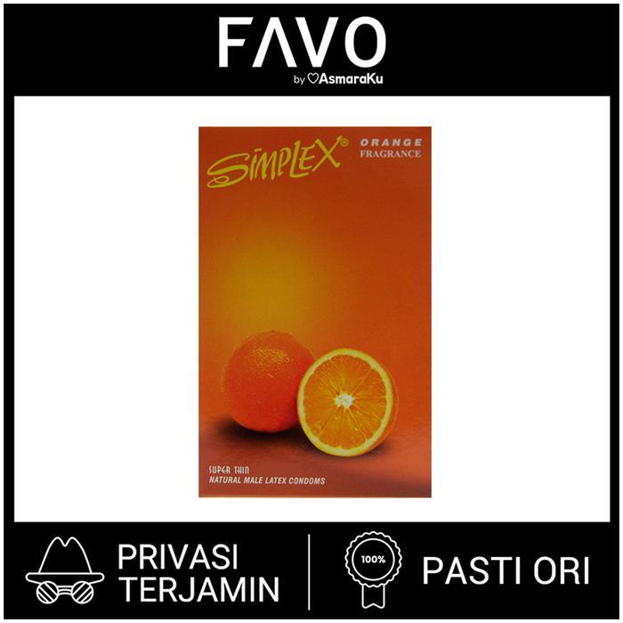 Xoticxquisite Kondom Simplex Fragrance Orange Isi 12 Pcs - Kondom Rasa Jeruk