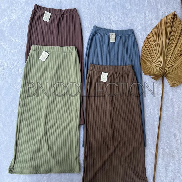 Rok Span Knit Kain Hornet Tebal Dan Lembut