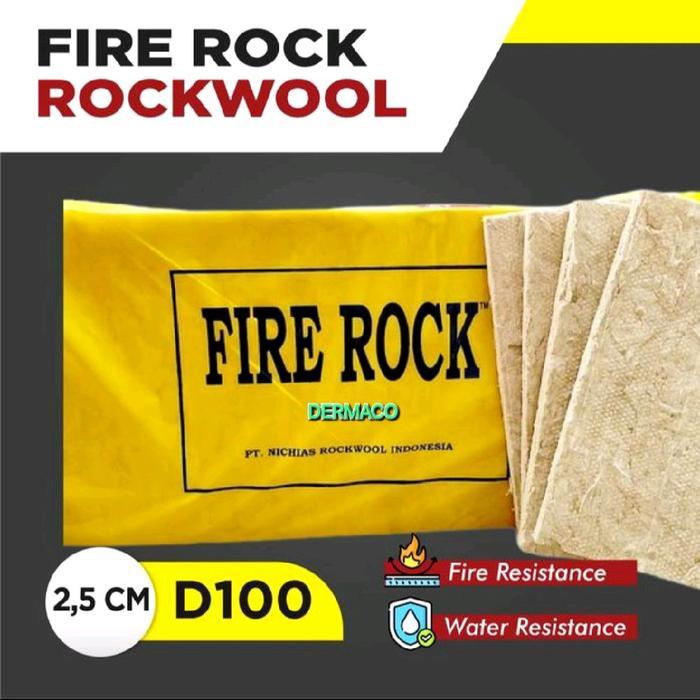 ROCKWOOL FIRE ROCK D 100KG 2,5CM / FIRE ROCK / BUSA PEREDAM SUARA FIRE ROCK D100KG 2,5CM