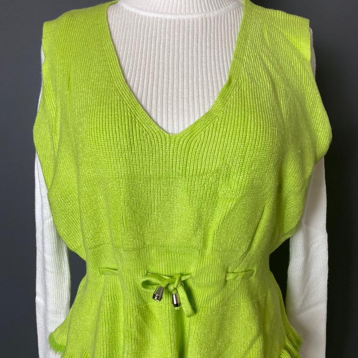 Atasan Rajut Wanita (Bulu Rompi Vest Rajut Rompi Polos Kaos Wanita Tanpa Lengan / Vest