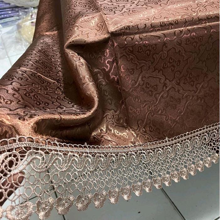 TAPLAK MEJA MAKAN 6 KURSI 150 X 230 CM BAHAN KAIN MOTIF SHABBY MEWAH