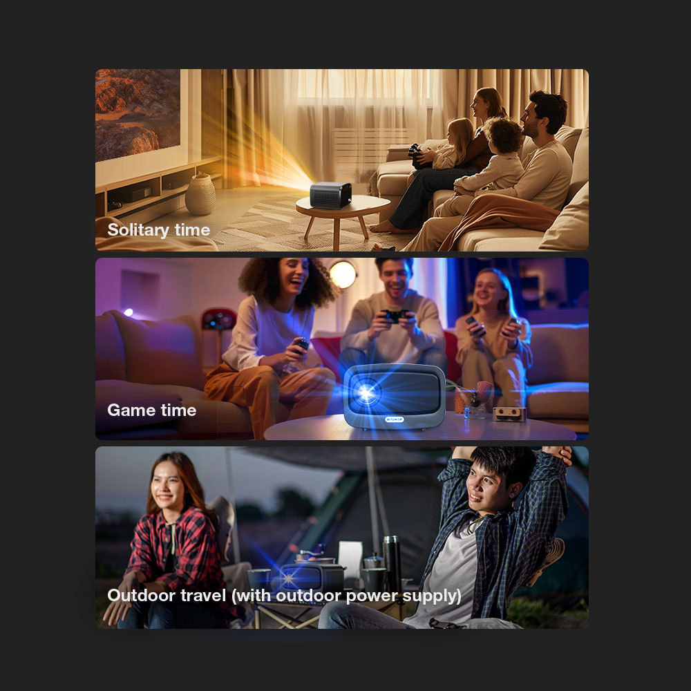 BlitzWolf BW-V9 LED 1080P Projector BT5.0 1000 ANSI Lumens High Brightless Water Cooling Frequency