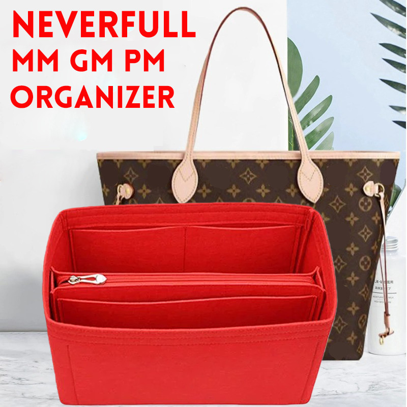Felt Purse Organizer Insert For LV Neverfull MM GM PM Bag Shaper Liner Bag In Bag Organizer With
