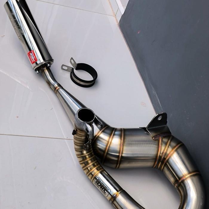 Knalpot Vespa Drc Tipe Ervi Full Stainless Vespa Klasik Drc Victory