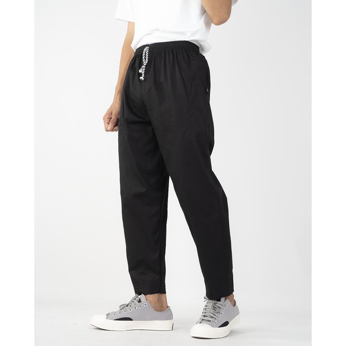 Basmala Celana Gamis Pria Warna Hitam Dan Putih Bahan Katun Celana Sholat Laki-Laki Exclusive