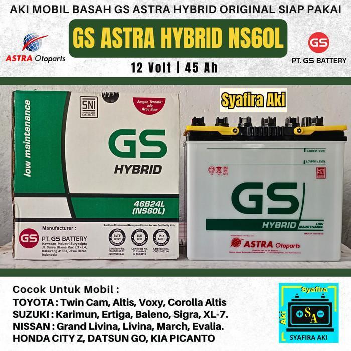 Aki Mobil Gs Hybrid Ns60L 55B24L 46B24L Gs Astra Livina March Karimun