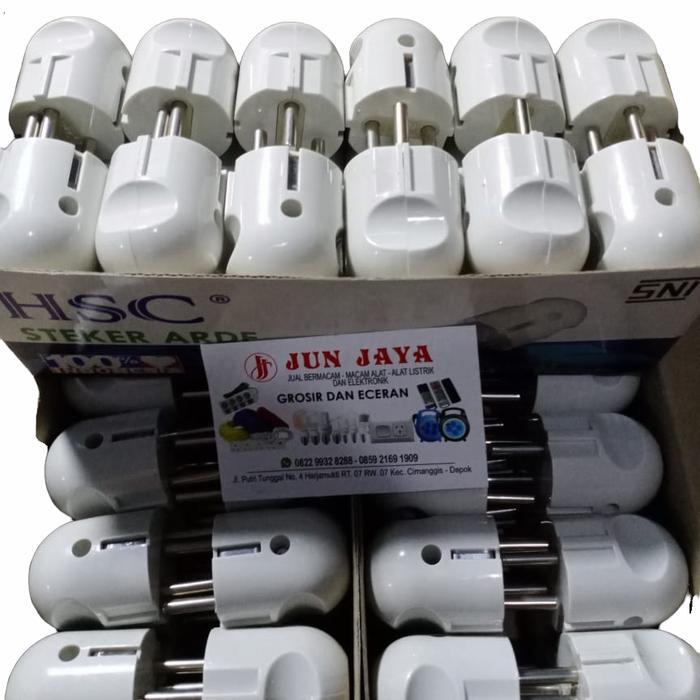 Steker Arde HSC/Steker bulat/colokan bulat kuningan asli SNI 24PCS