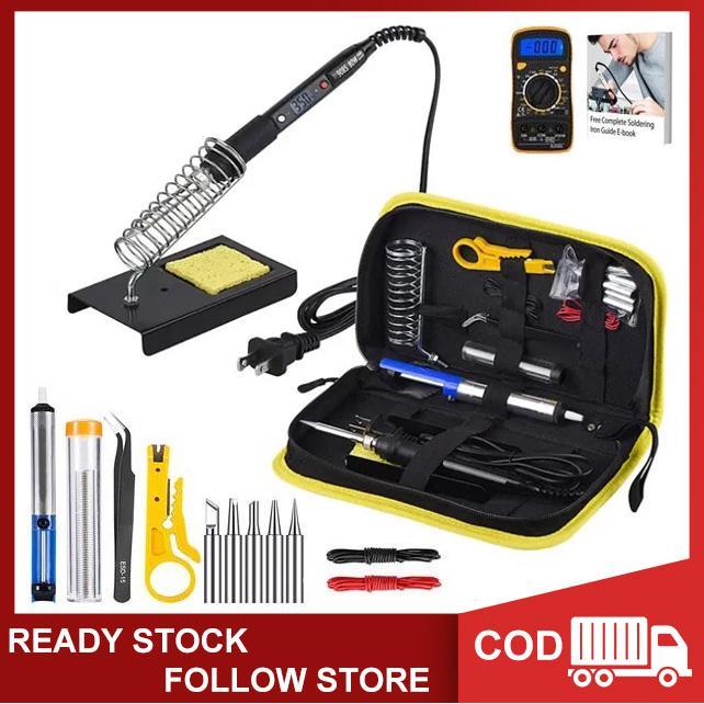 Solder Listrik Original Set Solder Listrik Dengan Multimeter Iron Tool Kit 220V/60W Solder Listrik