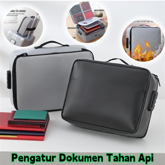 New Tas Dokumen Penyimpanan File / Tas Dokumen Tahan Air Tahan Api / Tas Penyimpanan Yang Dapat