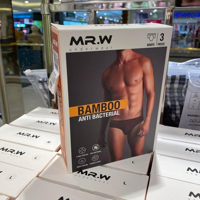 Celana Dalam Pria Mr W By Wacoal Briefs 3Pcs Panty Wmp 70012B Bamboo Pria Cowo Celana