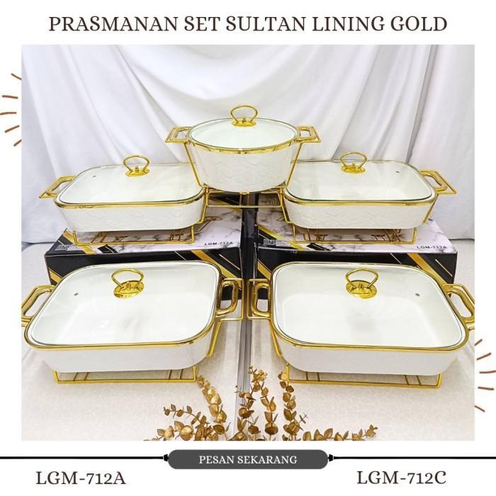 PRASMANAN SET KERAMIK LIS EMAS FIORENZA