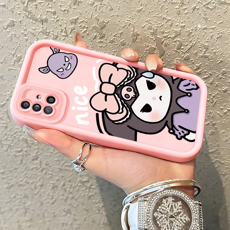 Casing Hp untuk Samsung Galaxy A51 M40s Case Bow Doll pink  Kasing silikon cocok pria dan wanita Ces