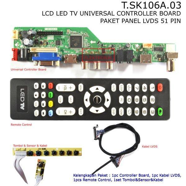 PAKET PANEL BESAR - Universal LCD - LED TV Board - LVDS 51 PIN