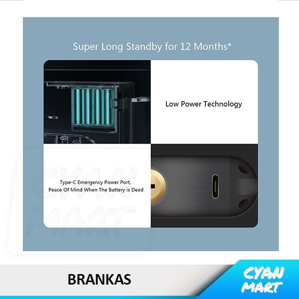 Brankas Safety Xiaomi Mijia Smart Safe Deposit Box Fingerprint Alarm Brankas Besi Besar