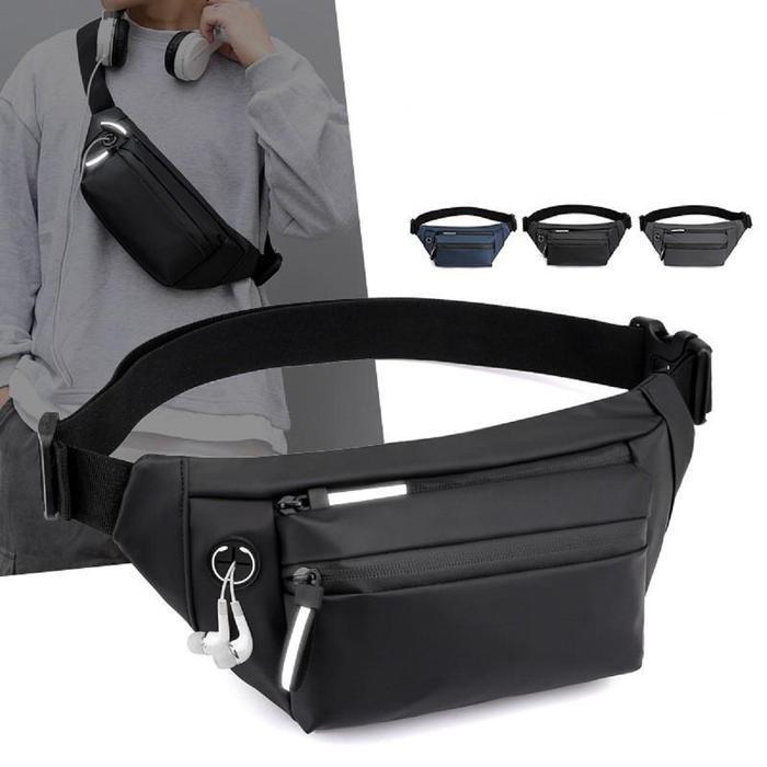 Eiger - Techdoo Tas Pria Selempang Casual Anti Air Pinggang Pria Slingbag Waistbag Slempang Pria