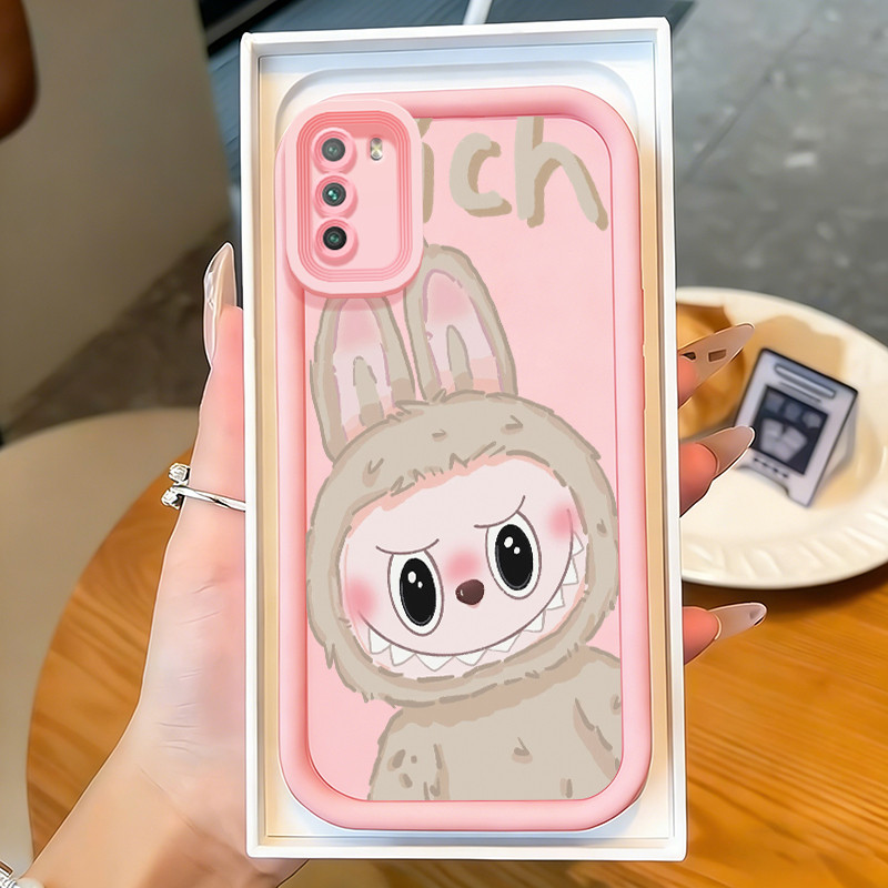 Casing Hp untuk POCO M3 Case Smiling Doll Kasing silikon Cesing bagus karet Softcase Kesing