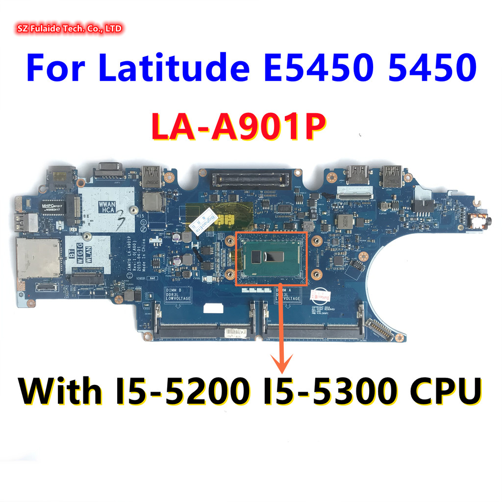LA-A901P For dell Latitude E5450 5450 Laptop Motherboard With I5-5200 I5-5300 CPU UMA DDR3 CN-0C7K68