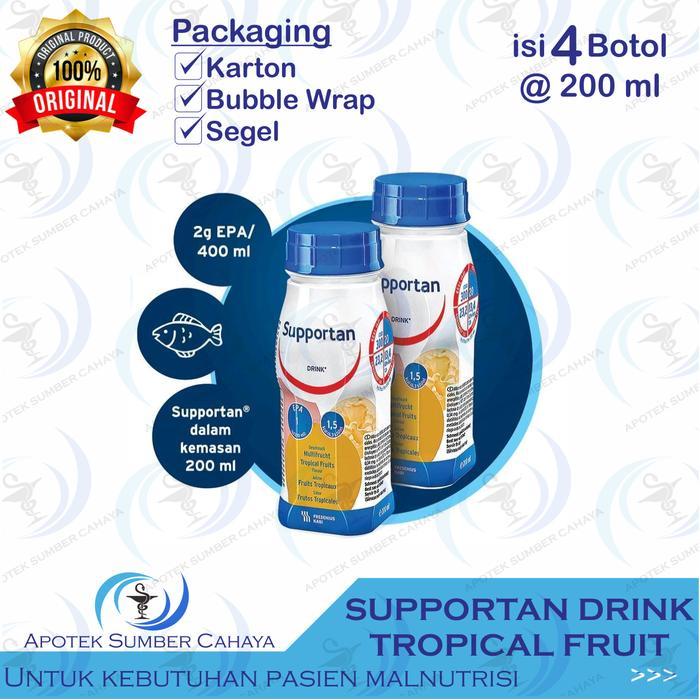 SUPPORTAN DRINK RASA BUAH TROPIS (isi 4 Botol)
