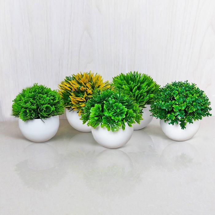 "New" Sampai7an Bonsai Mini Tanaman Hias Plastik Pot Bunga Lucu Bonsai Minimalis Hiasan Meja