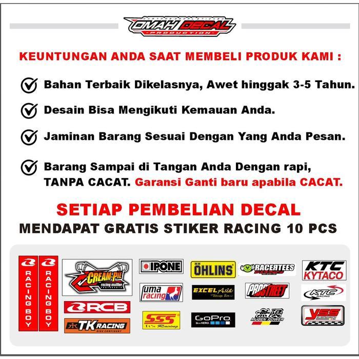 Decal Viar Cross X 150 / 250 Full Body Aksesoris Variasi Sticker Motor Dekal Motif Metal Musliha