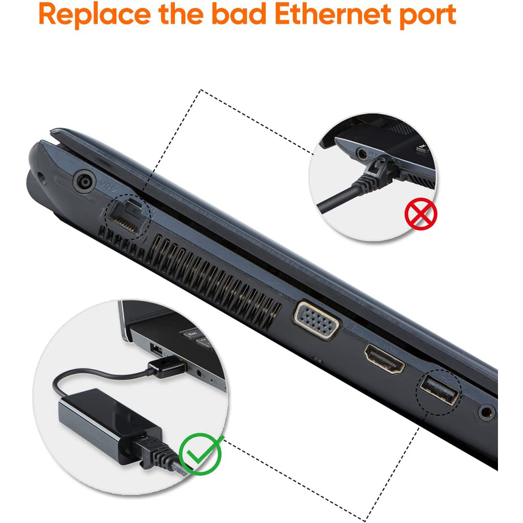 USB Network Adapter RJ45 USB-C Network cable USB Gigabite Ethernet Adapter 100Mbps Realtek USB to